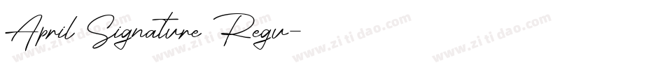 April Signature Regu字体转换